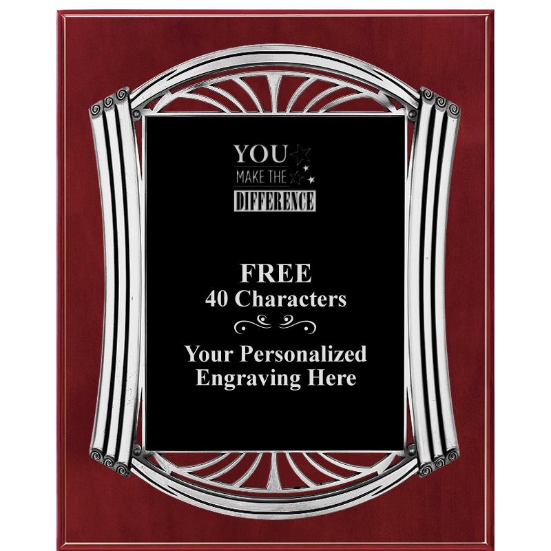 10.5X13 ROMAN CHERRY W SLV PLQ