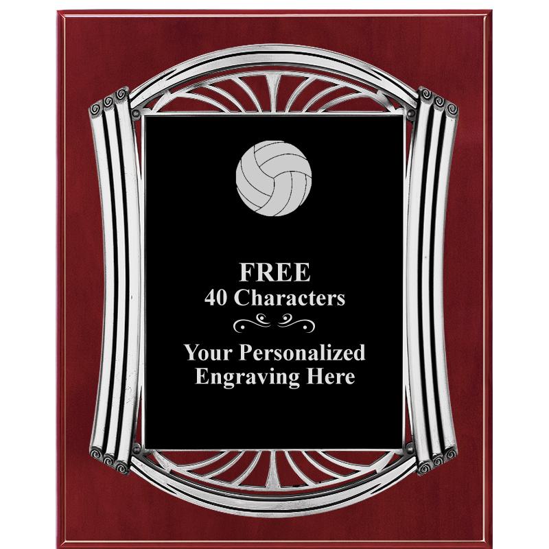 10.5X13 ROMAN CHERRY W SLV PLQ