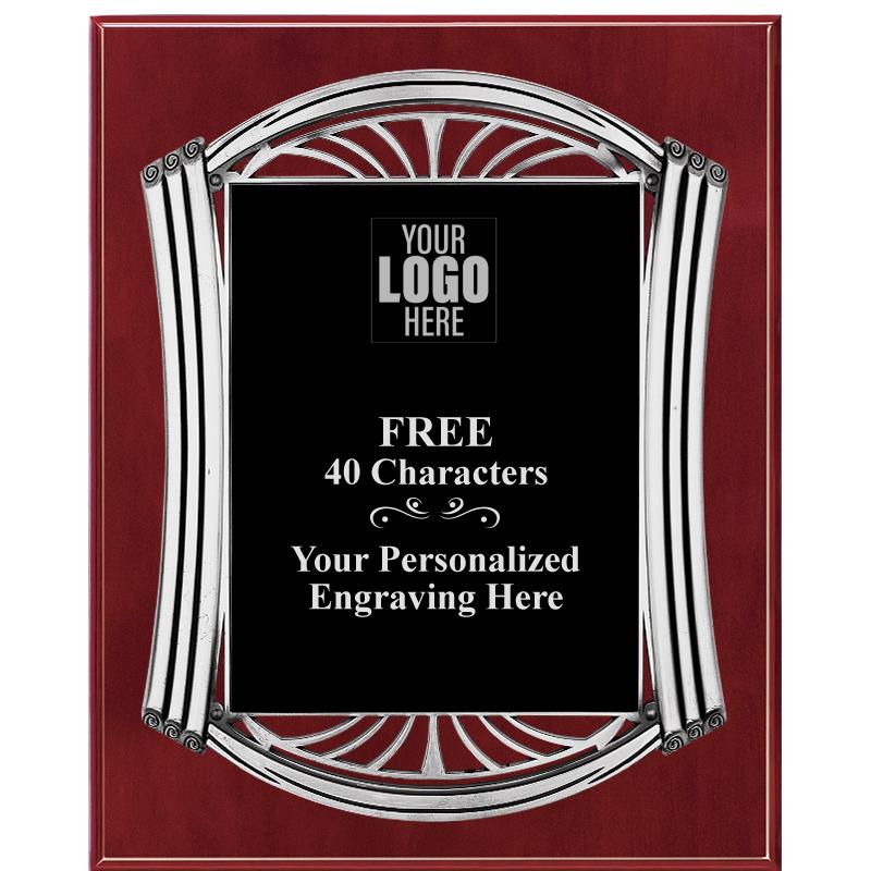 10.5X13 ROMAN CHERRY W SLV PLQ