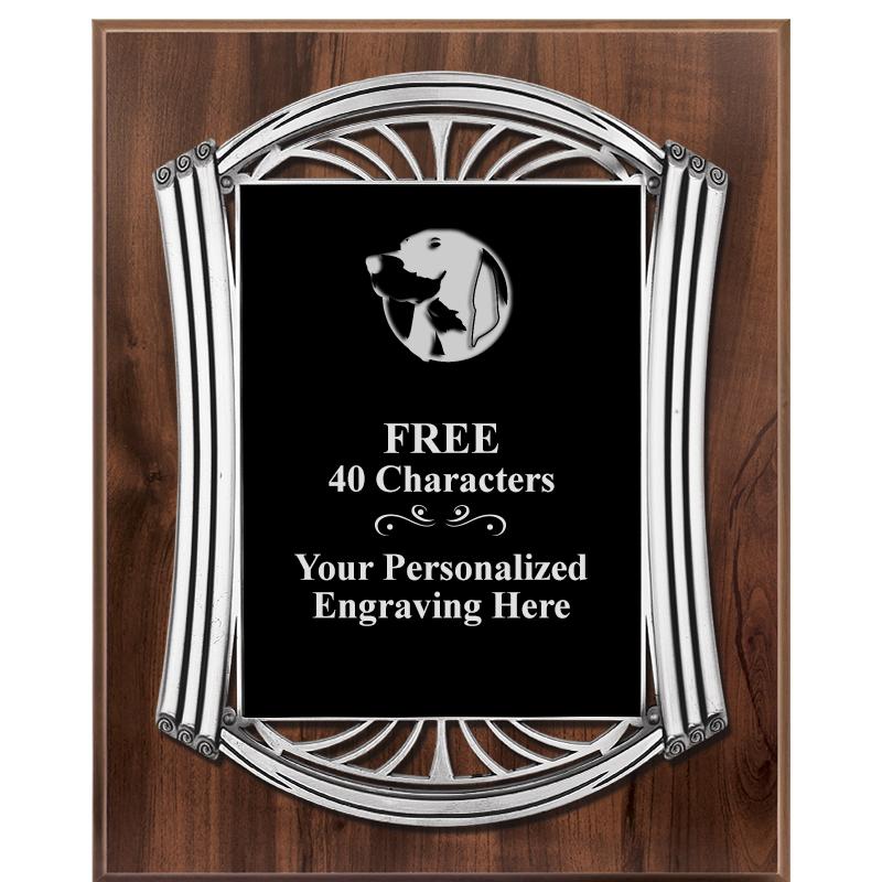 10.5X13 ROMAN WOOD W SLV PLQ