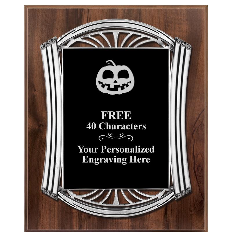 10.5X13 ROMAN WOOD W SLV PLQ