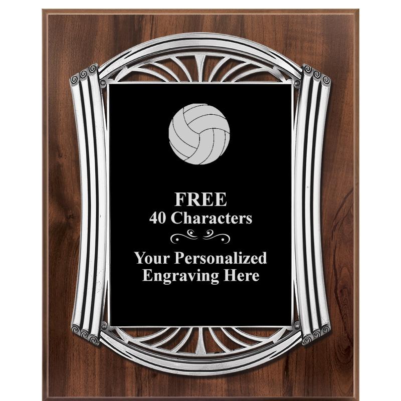 10.5X13 ROMAN WOOD W SLV PLQ