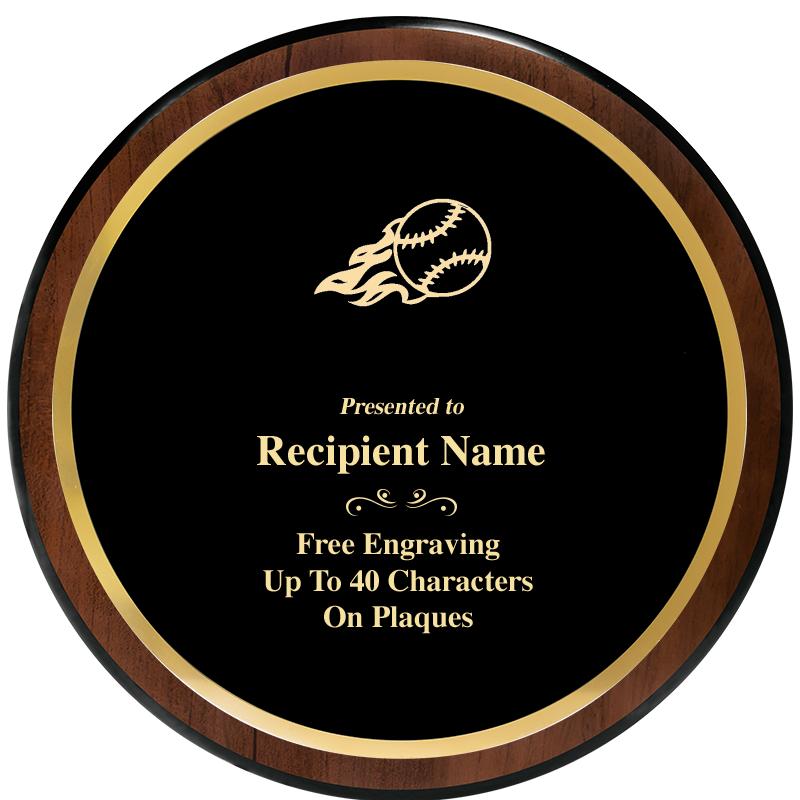 9" ROUND WOOD PLAQUE