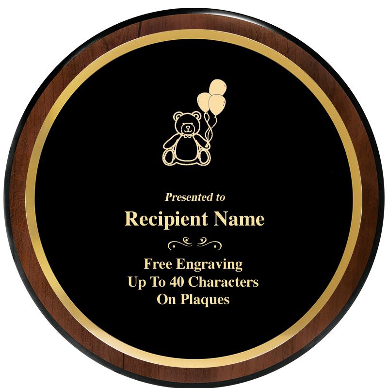 9" ROUND WOOD PLAQUE