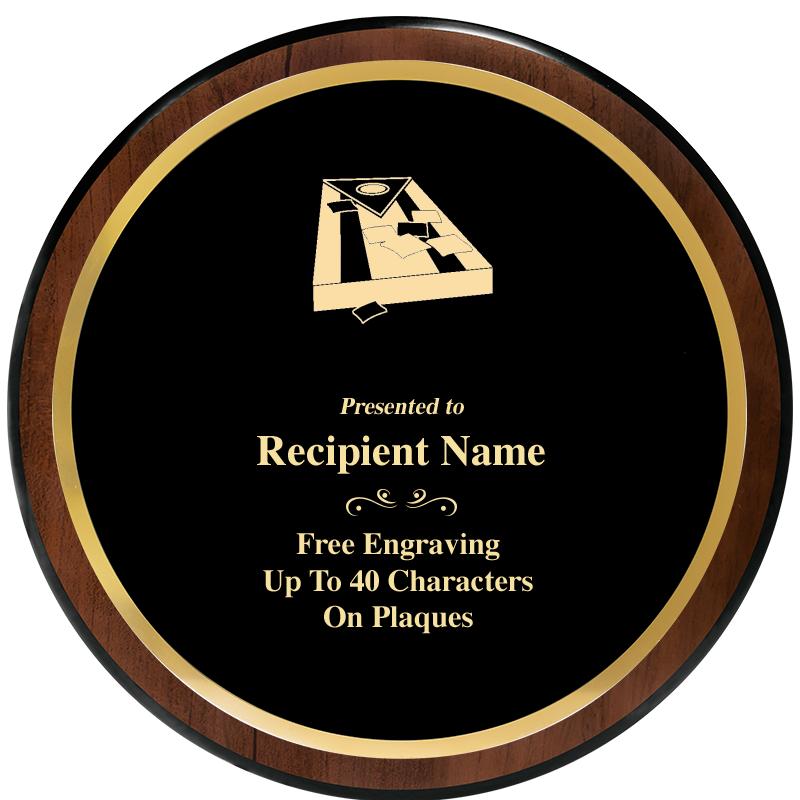 9" ROUND WOOD PLAQUE