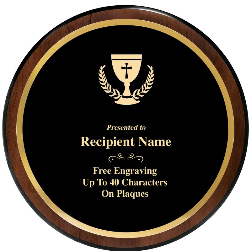 9" ROUND WOOD PLAQUE