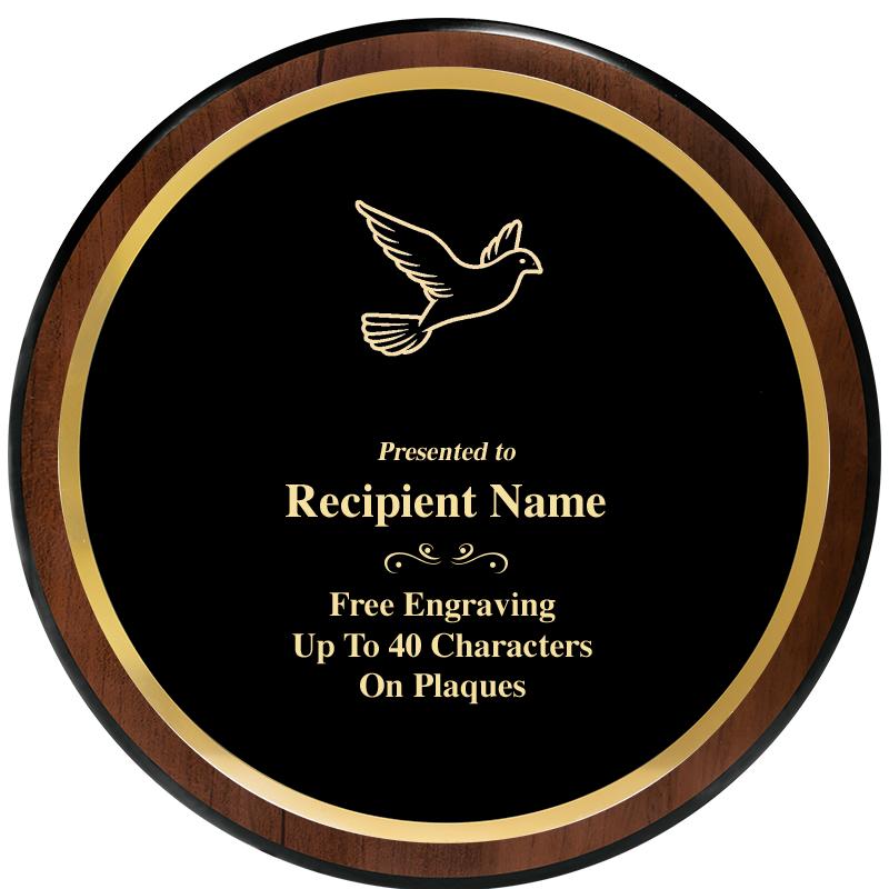 9" ROUND WOOD PLAQUE