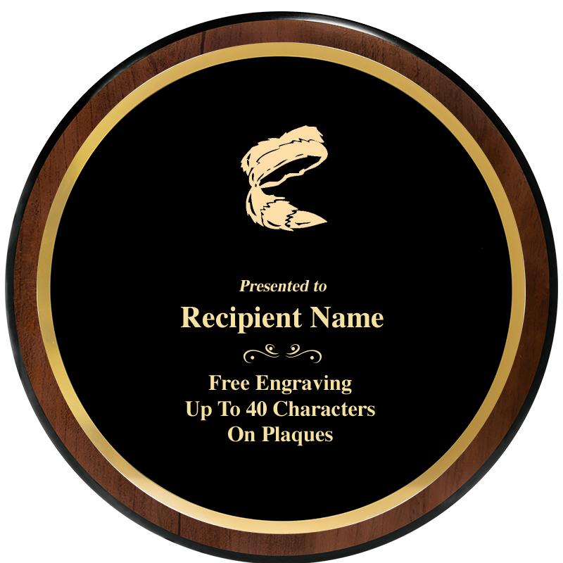 9" ROUND WOOD PLAQUE