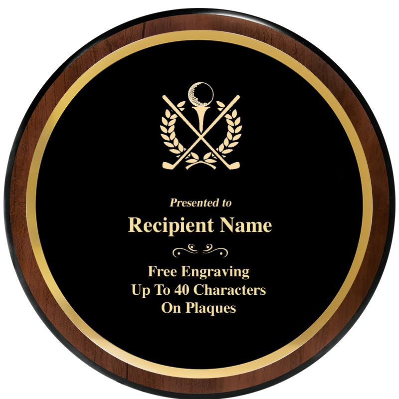 9" ROUND WOOD PLAQUE