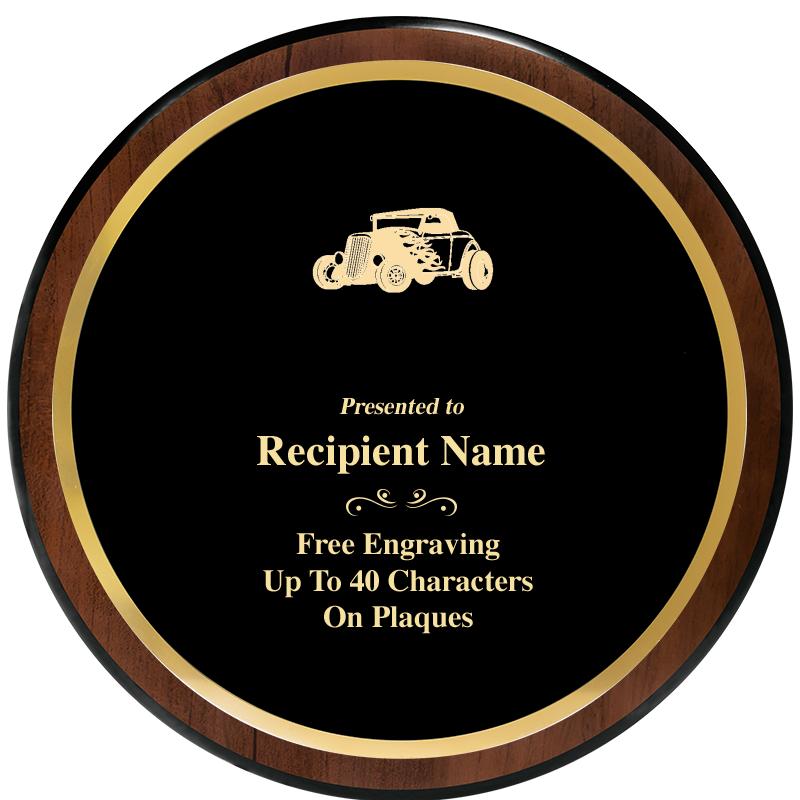 9" ROUND WOOD PLAQUE