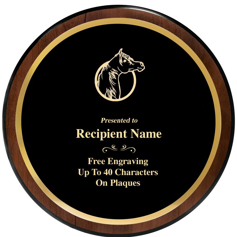 9" ROUND WOOD PLAQUE