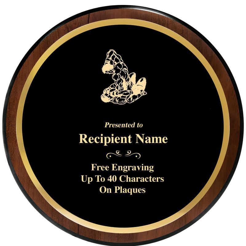 9" ROUND WOOD PLAQUE