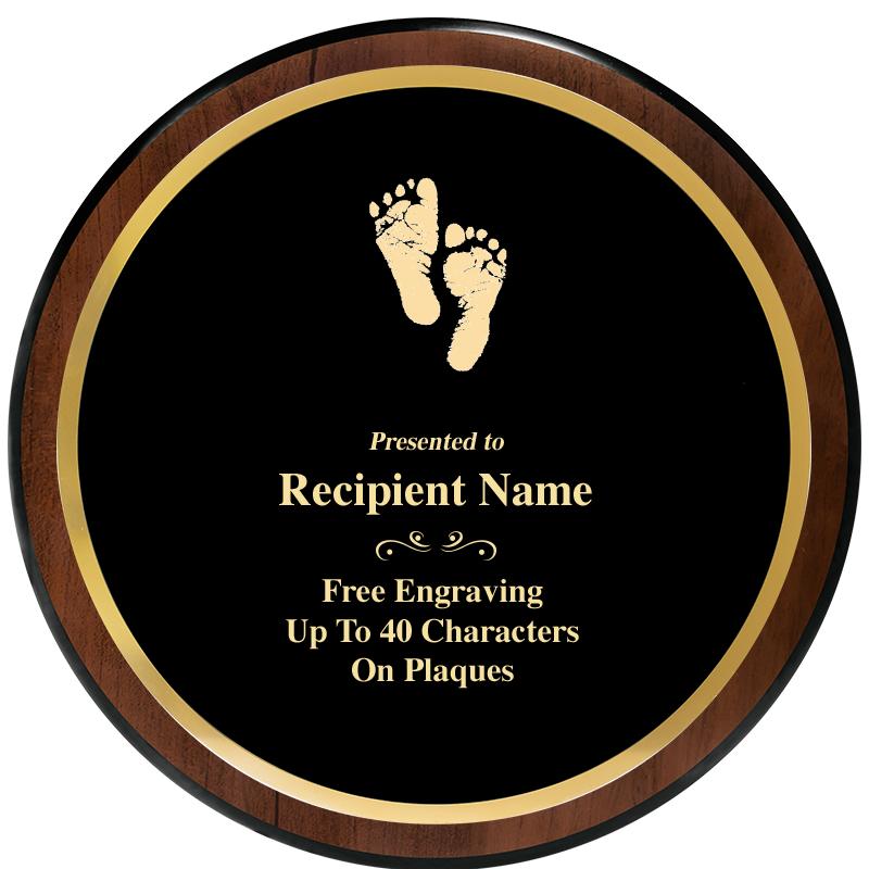 9" ROUND WOOD PLAQUE