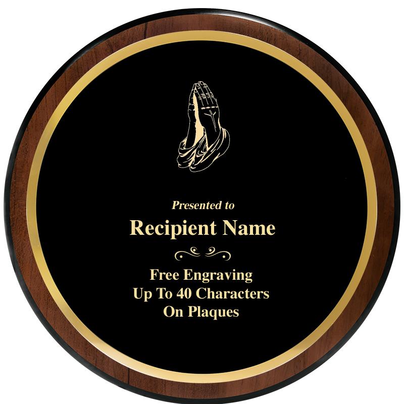 9" ROUND WOOD PLAQUE