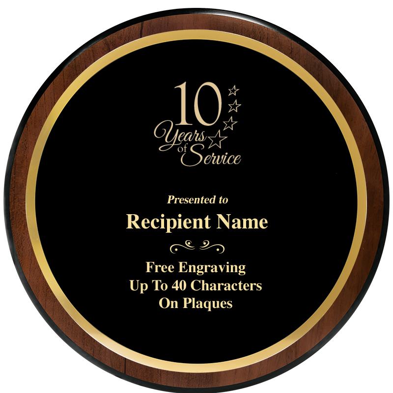 9" ROUND WOOD PLAQUE