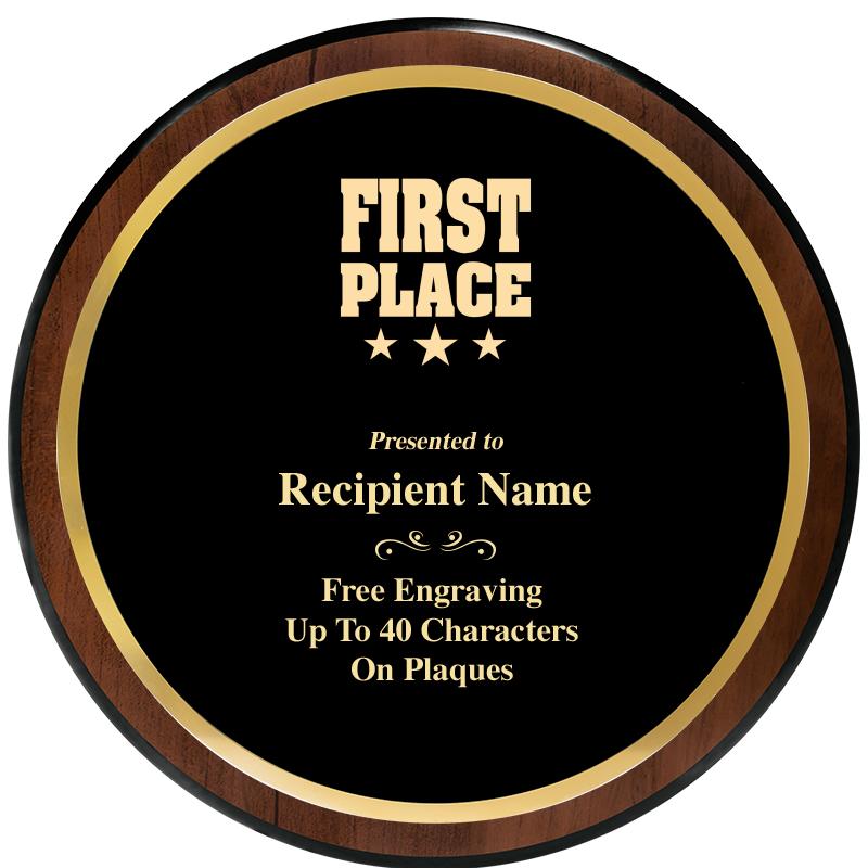 9" ROUND WOOD PLAQUE