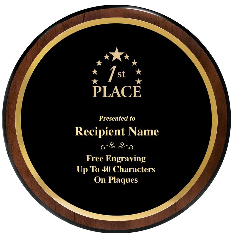 9" ROUND WOOD PLAQUE