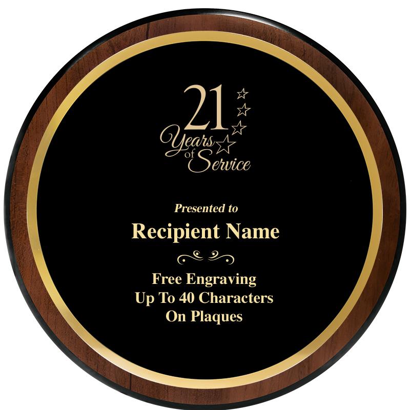 9" ROUND WOOD PLAQUE