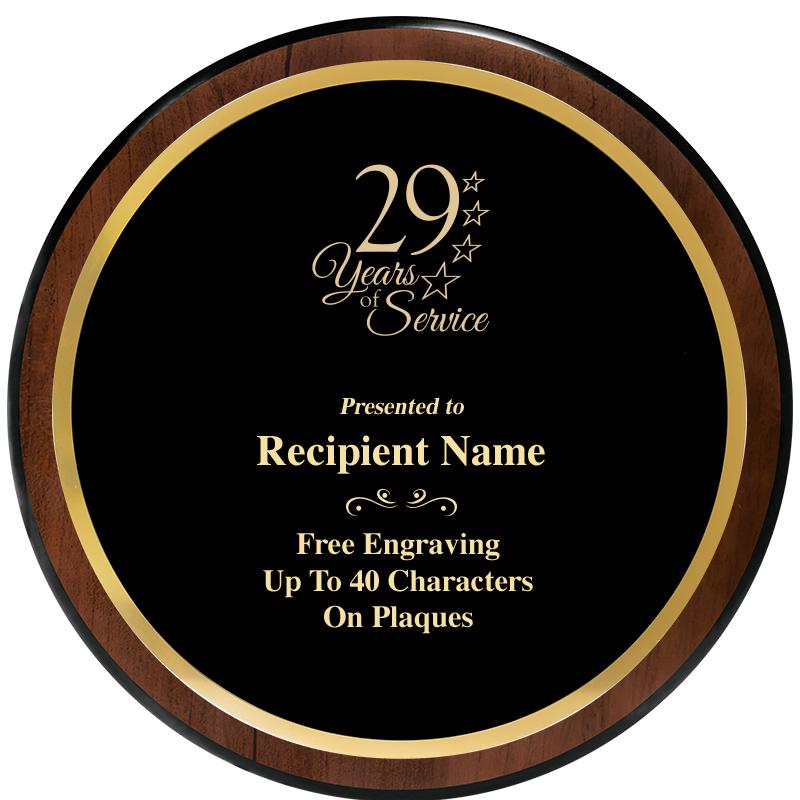 9" ROUND WOOD PLAQUE