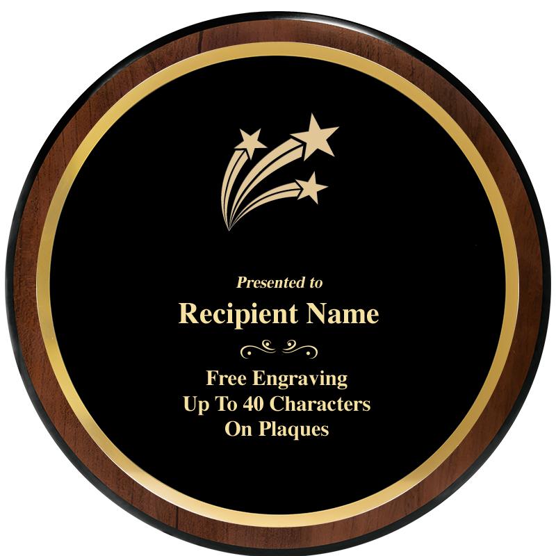 9" ROUND WOOD PLAQUE