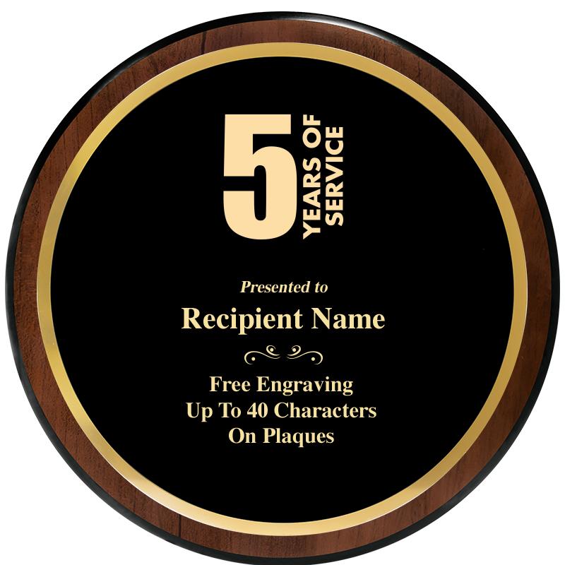 9" ROUND WOOD PLAQUE
