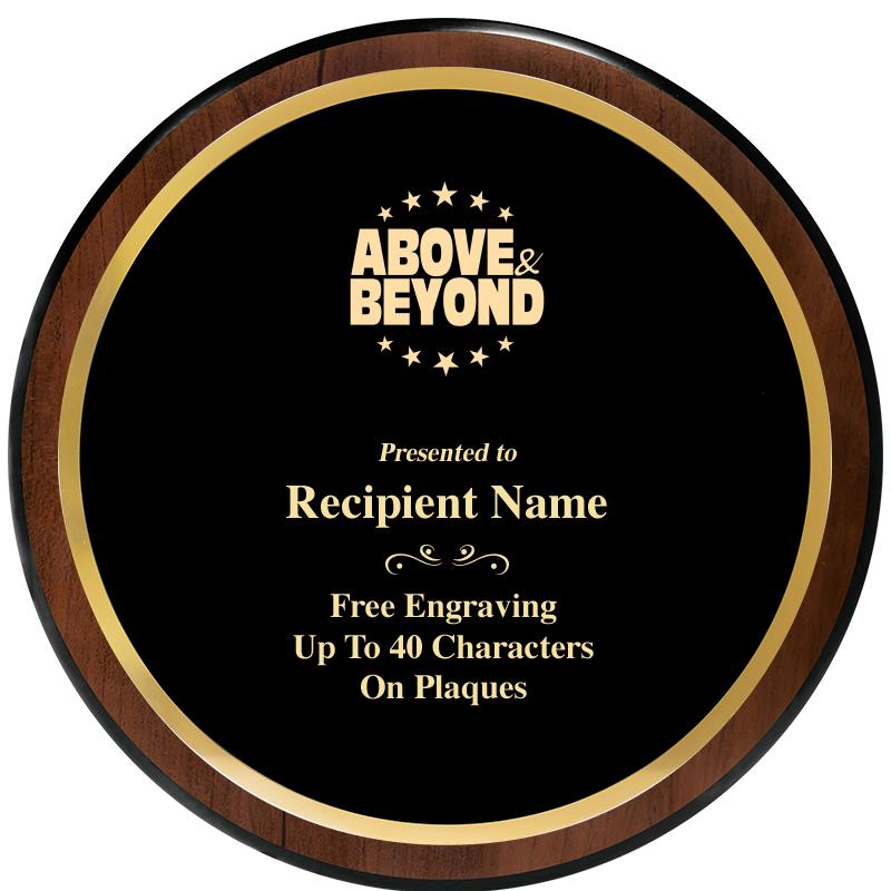 9" ROUND WOOD PLAQUE