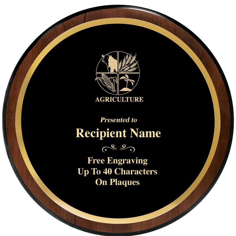 9" ROUND WOOD PLAQUE