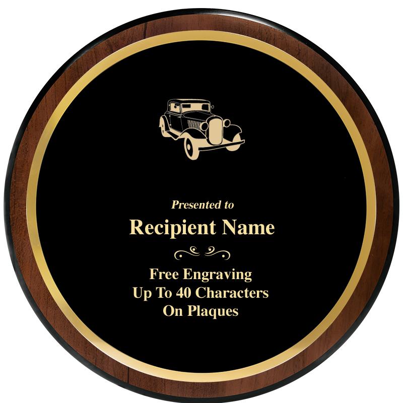 9" ROUND WOOD PLAQUE