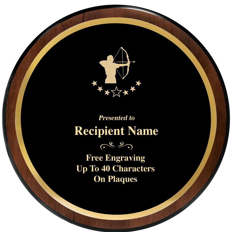 9" ROUND WOOD PLAQUE