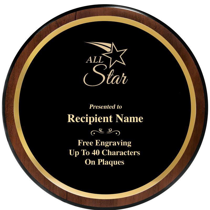 9" ROUND WOOD PLAQUE