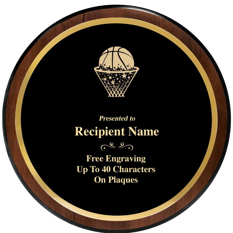 9" ROUND WOOD PLAQUE