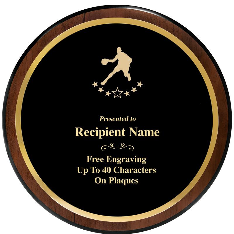 9" ROUND WOOD PLAQUE