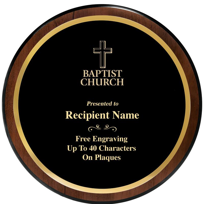 9" ROUND WOOD PLAQUE