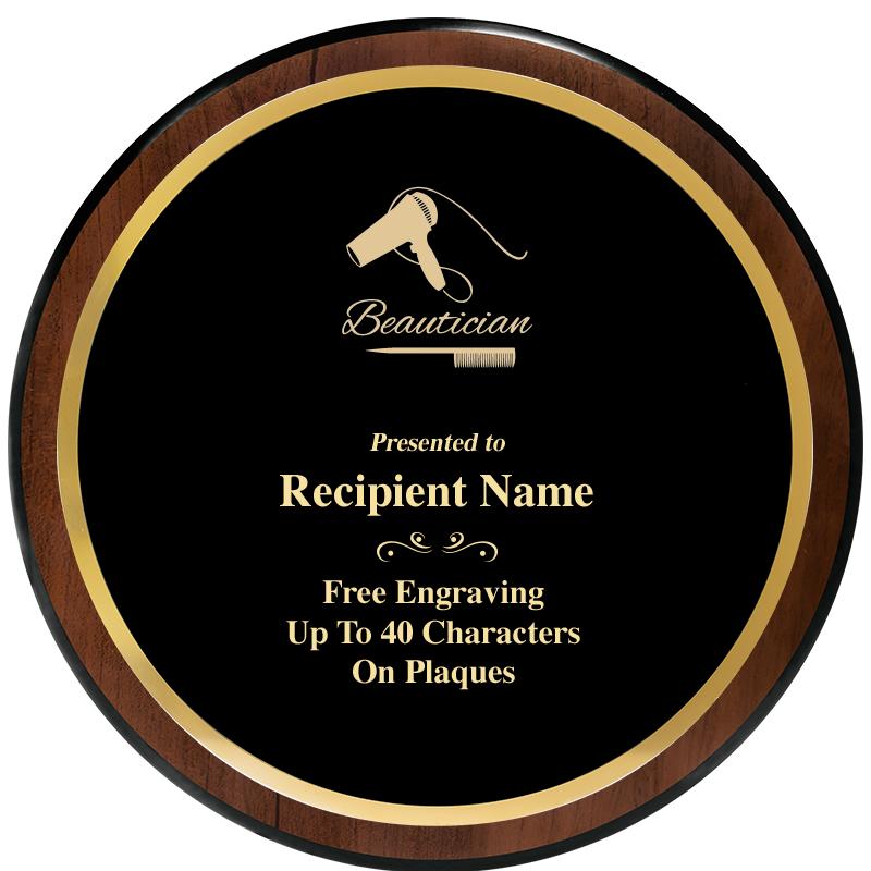 9" ROUND WOOD PLAQUE