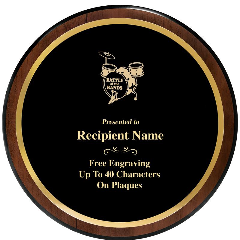 9" ROUND WOOD PLAQUE