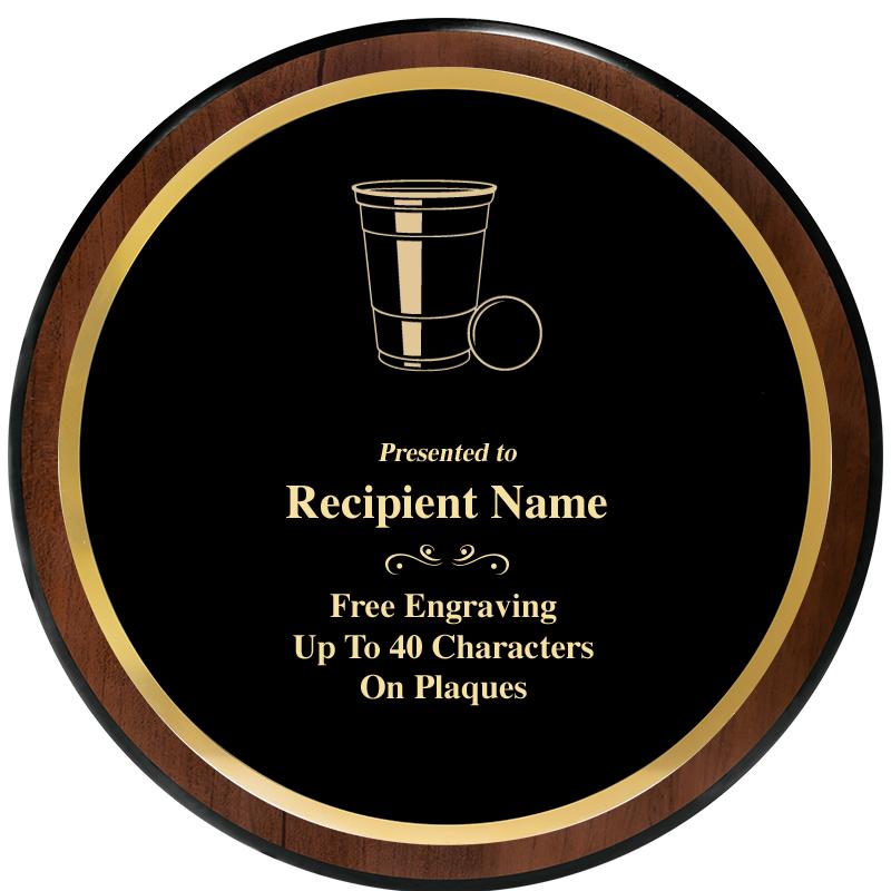 9" ROUND WOOD PLAQUE