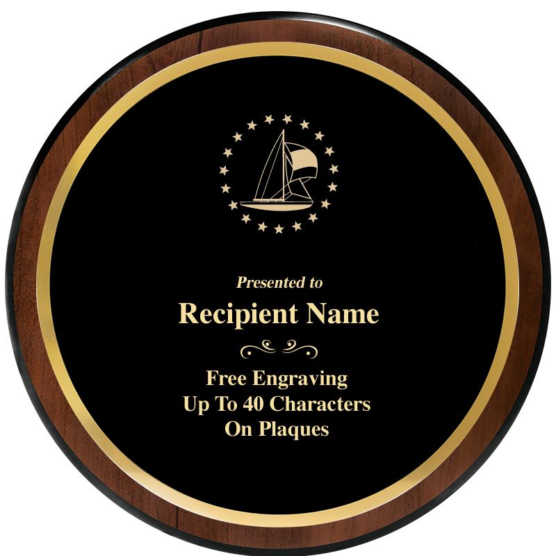 9" ROUND WOOD PLAQUE