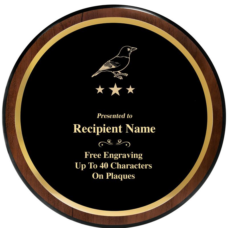 9" ROUND WOOD PLAQUE