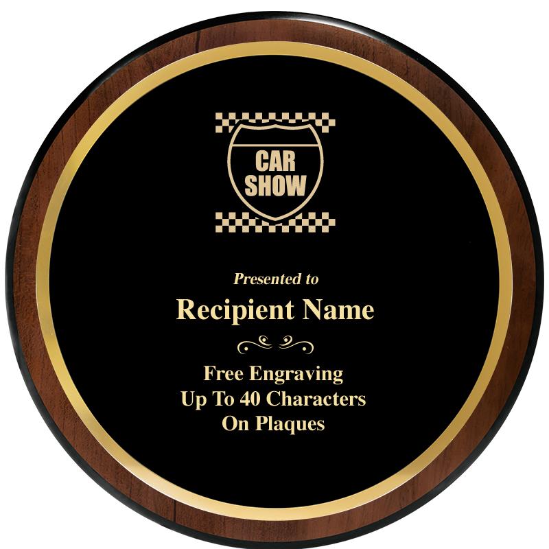 9" ROUND WOOD PLAQUE