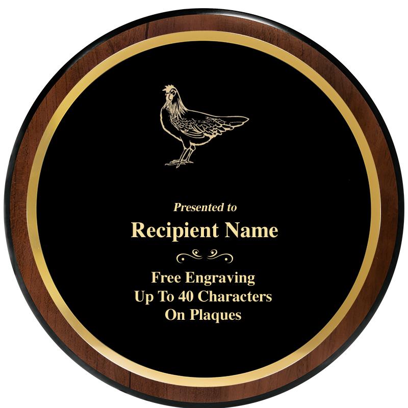 9" ROUND WOOD PLAQUE