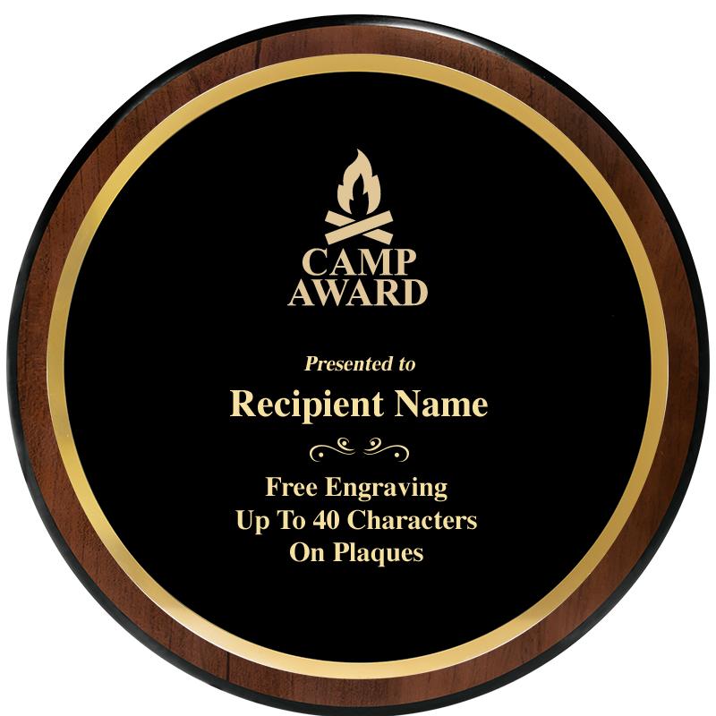 9" ROUND WOOD PLAQUE