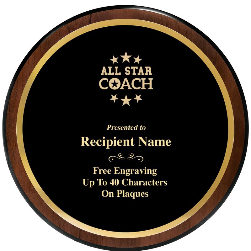 9" ROUND WOOD PLAQUE