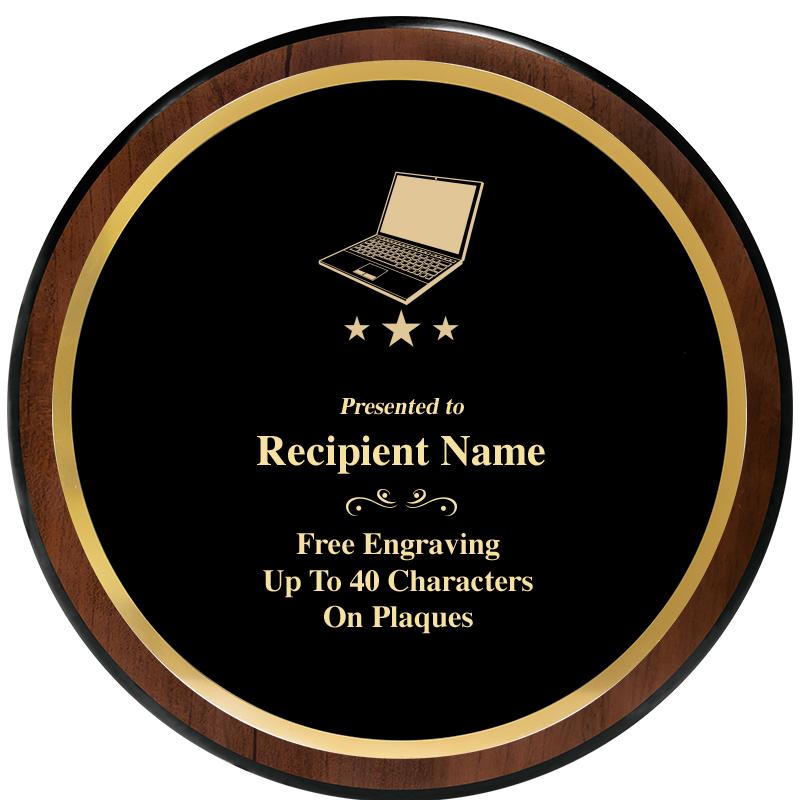 9" ROUND WOOD PLAQUE