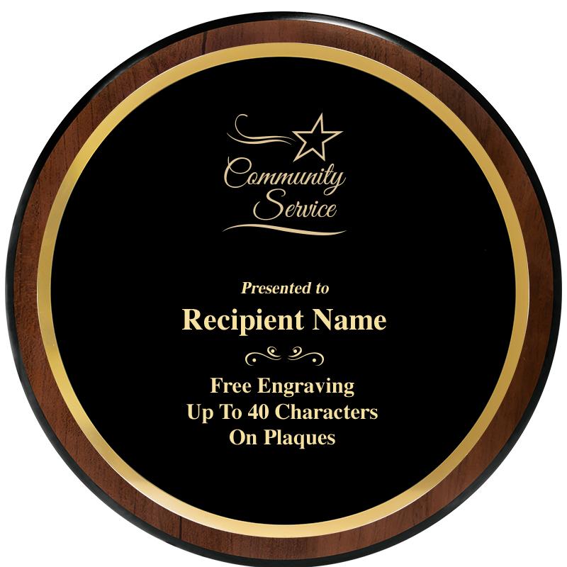 9" ROUND WOOD PLAQUE