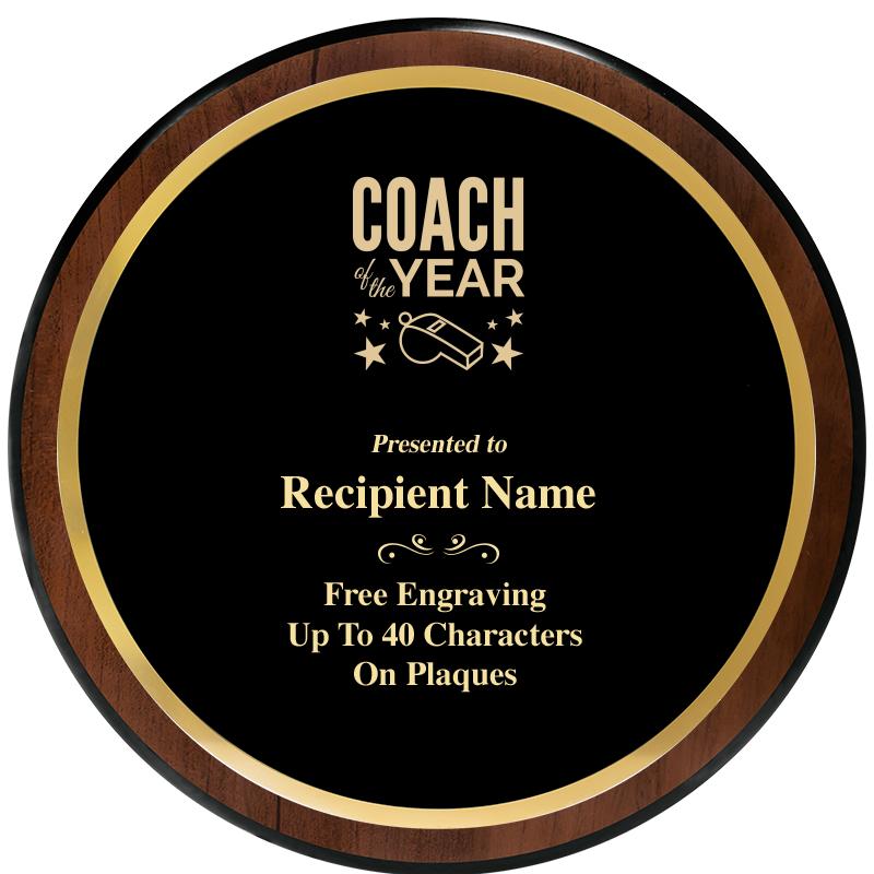 9" ROUND WOOD PLAQUE