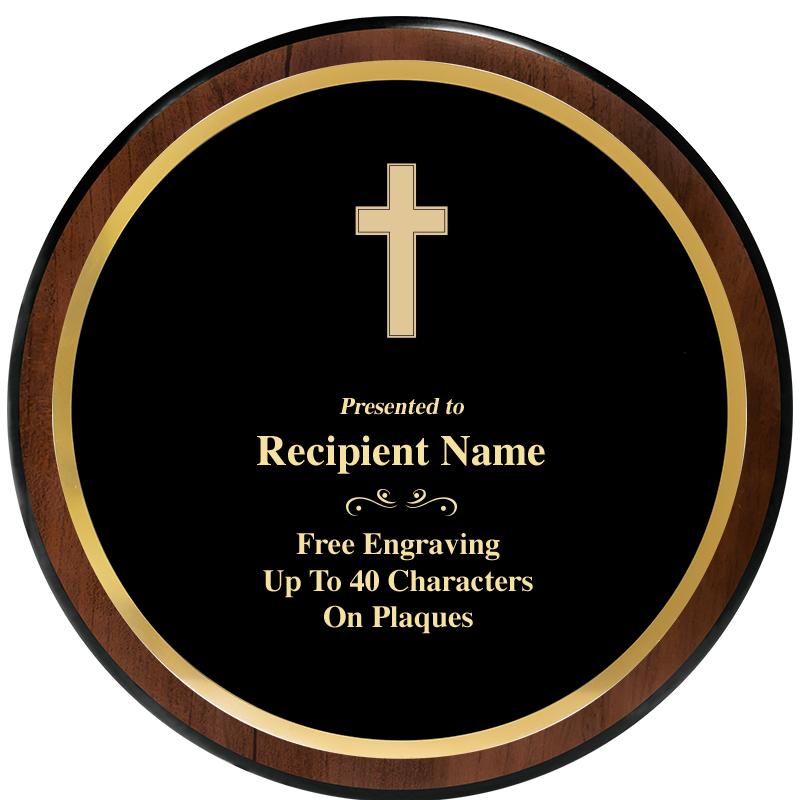 9" ROUND WOOD PLAQUE