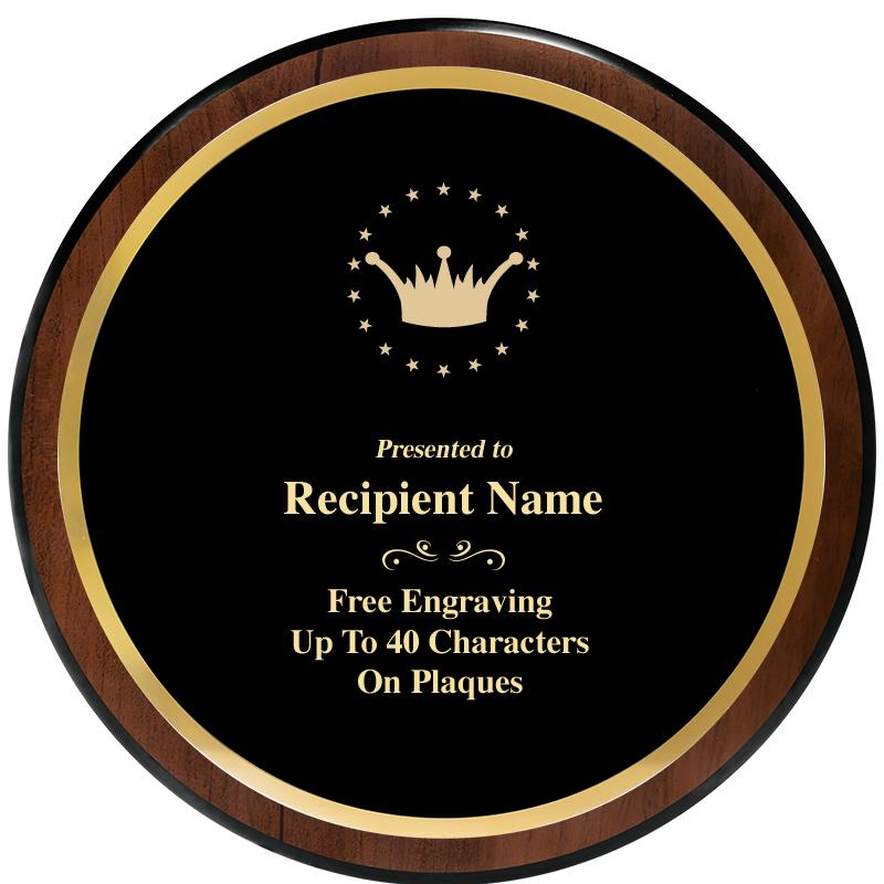 9" ROUND WOOD PLAQUE