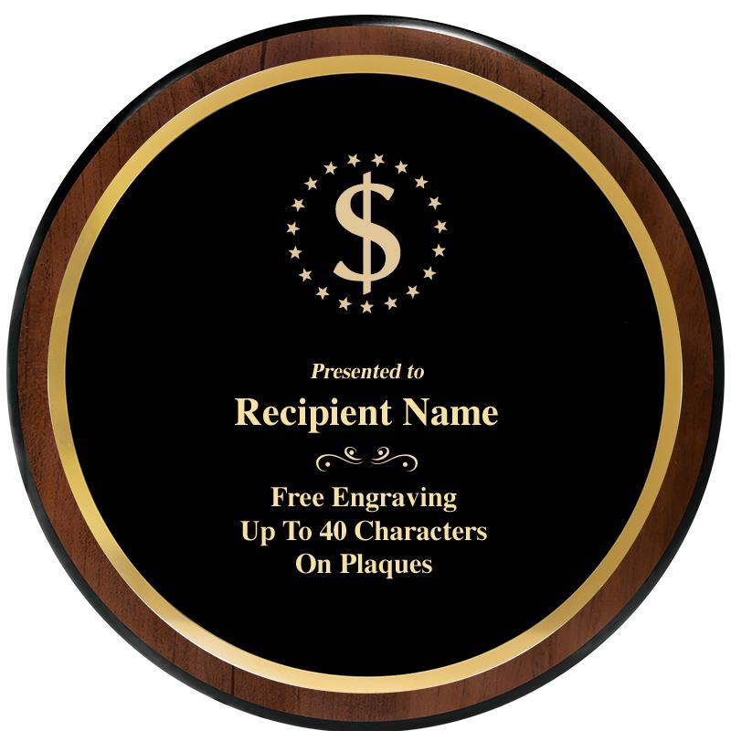 9" ROUND WOOD PLAQUE