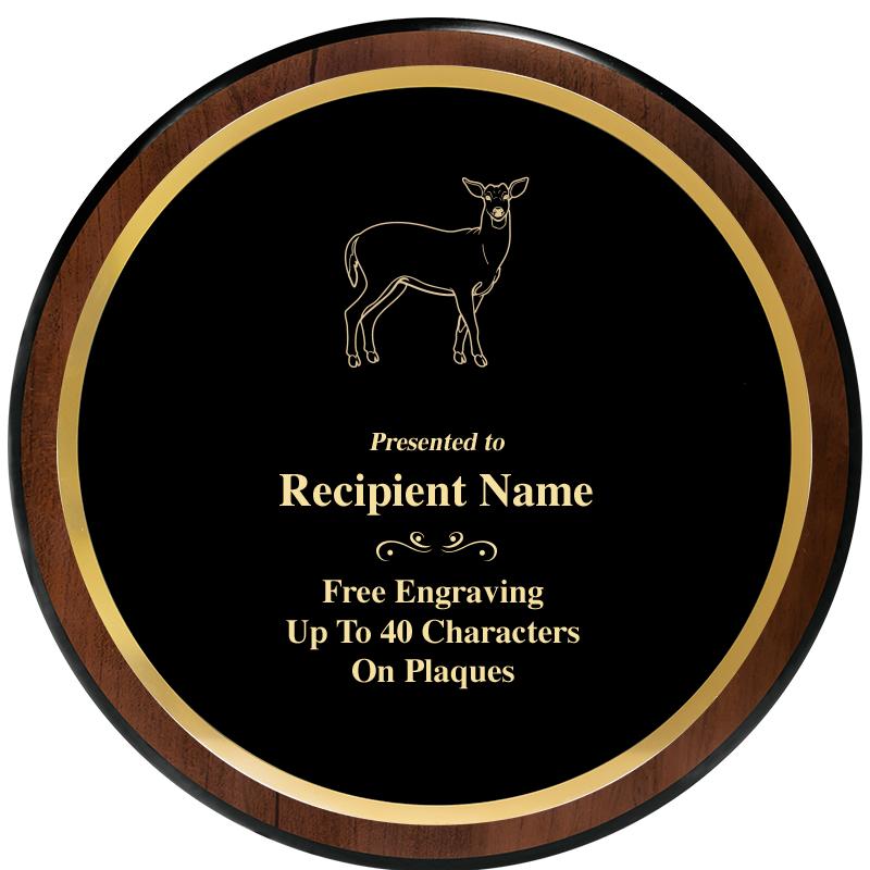 9" ROUND WOOD PLAQUE