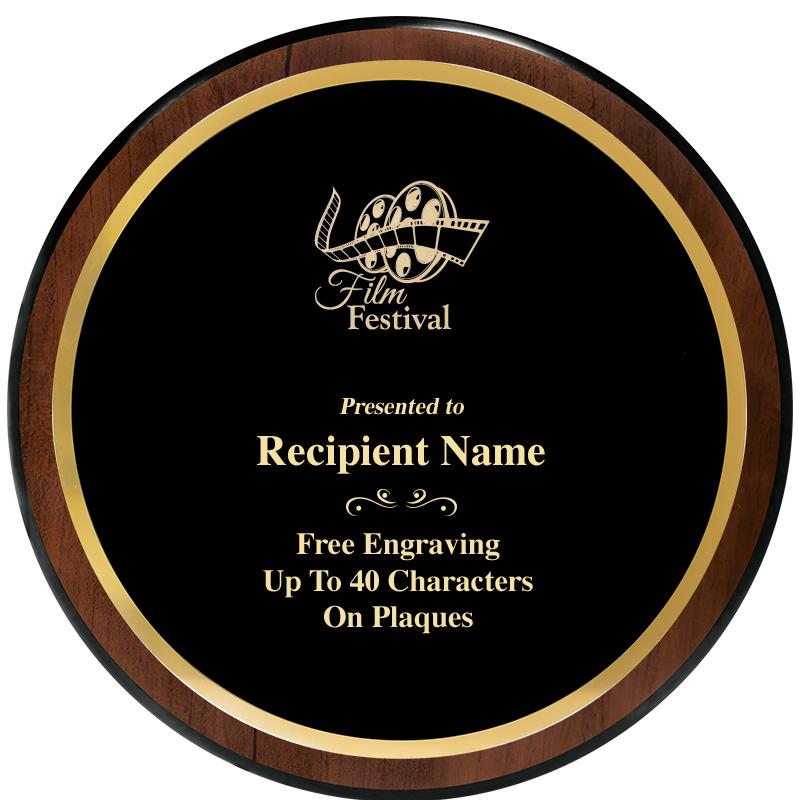 9" ROUND WOOD PLAQUE